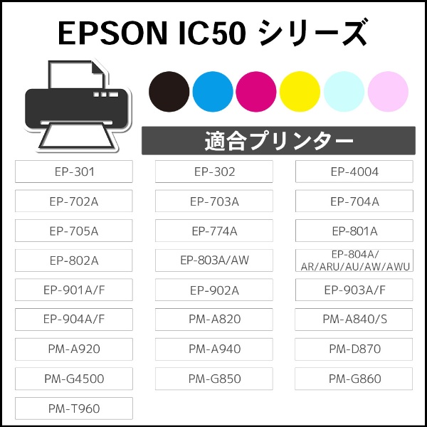 互換リサイクルインクカートリッジ [エプソン ICBK50] ブラック JIT