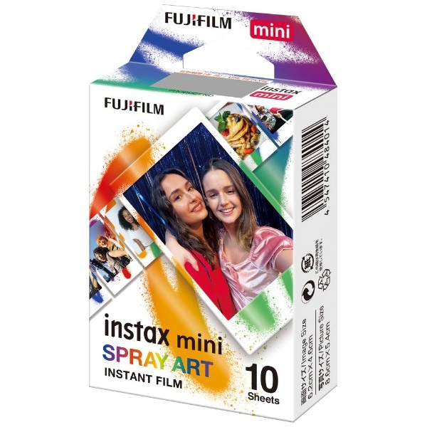 チェキ インスタントフィルム カラー instax mini SPRAY ART（スプレー