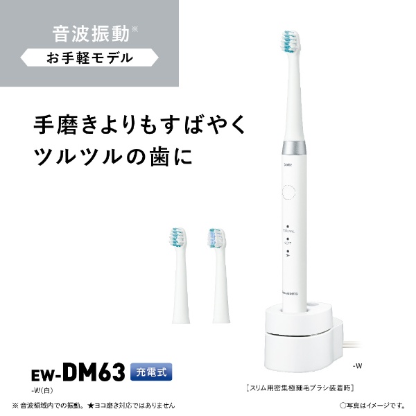 電動歯ブラシ Doltz（ドルツ） 白 EW-DM63-W [振動式 /AC100V-240V