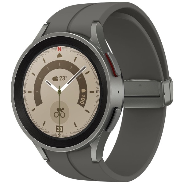 スマートウォッチ Galaxy Watch5 Pro 45mm（Titanium） グレー SM ...