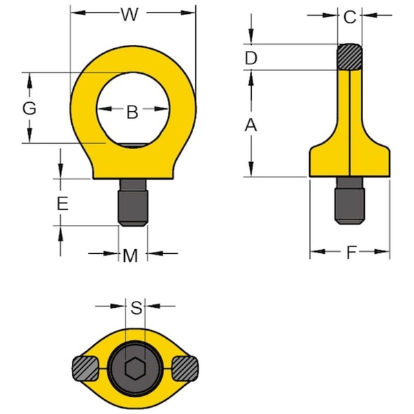 ＹＯＫＥ 落下防止用ＰＳＡアイポイント Ｍ１２ｘ１．７５ １人用 8