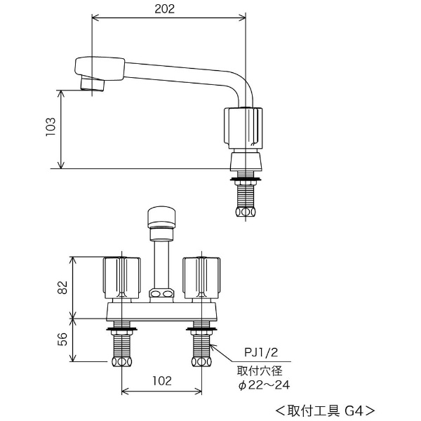 KV KM17GN 2ハンドル混合栓(KM17GN): ビックカメラ｜JRE MALL