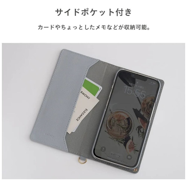 iPhone 15（6.1インチ）専用］salisty noble レザーダイアリーケース