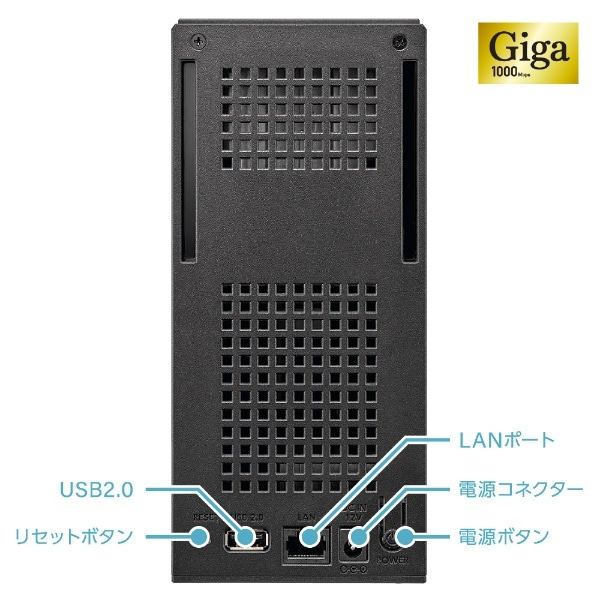 ネットワーク接続HDD（NAS）［4TB搭載 /2ベイ］ LAN DISK（ラン