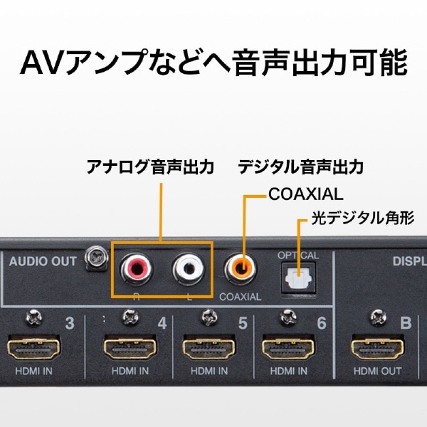 マルチ入力対応6入力2出力HDMIマトリックス切替器 SW-UHD62MLT [6入力