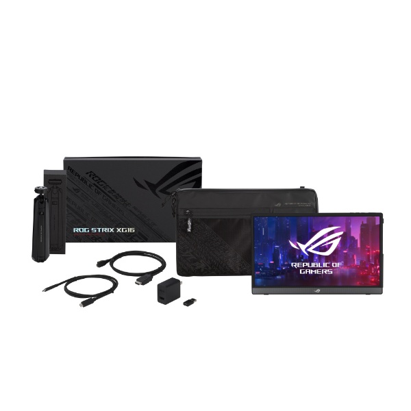 USB-C接続 ゲーミングモニター ROG Strix ブラック XG16AHP [15.6型