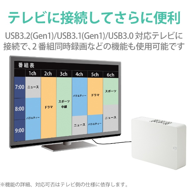 Seagate USB3.2(Gen1)/USB3.0接続 外付けハードディスク 3.0TB