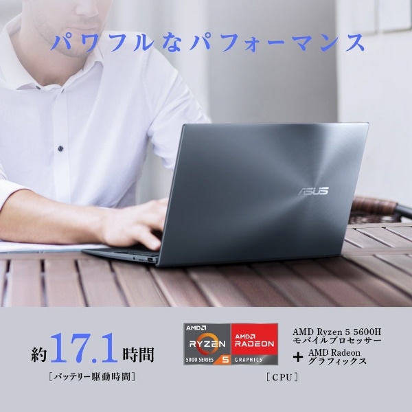 ノートパソコン Zenbook 14 (UM425QA) パイングレー UM425QA-KIR515WS