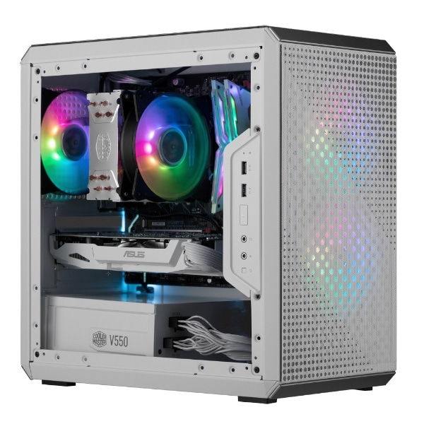 PCケース [Micro ATX /Mini-ITX] MasterBox Q300L White ホワイト MCB