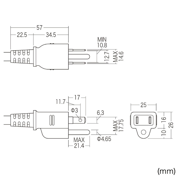 漏電ブレーカータップ（3P・6個口・1m） TAP-BR36LN-1(TAP-BR36LN-1