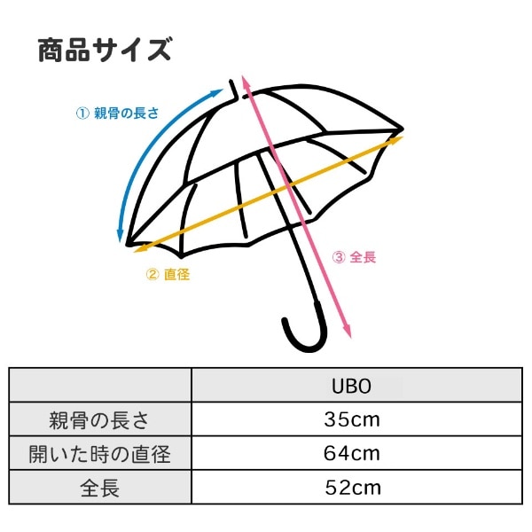 雨傘 長傘 透明窓付 キッズ 35cm はらぺこあおむし（アルファベット