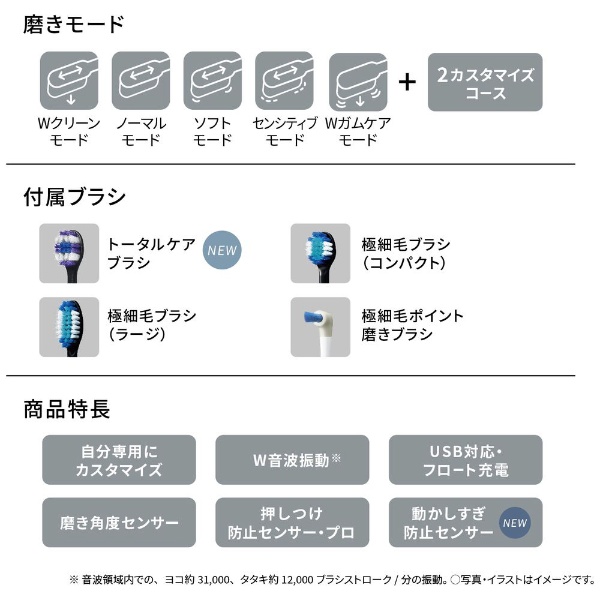 電動歯ブラシ Doltz （ドルツ） ディープネイビー EW-DT73-A [振動式