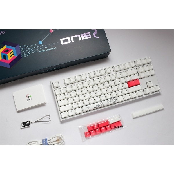 ゲーミングキーボード One 2 Pure White RGB TKL(茶軸・英語配列) dk