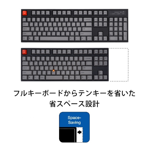 キーボード CHERRY MX 青軸(英語配列) AS-KBQ89/CGB [有線 /USB