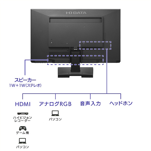 PCモニター ブラック LCD-AH241XDB-B [23.8型 /フルHD(1920×1080