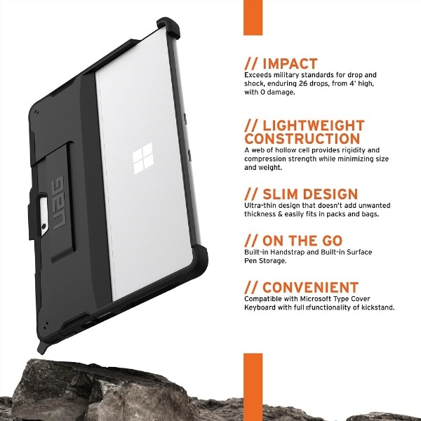 Surface Pro 8用 SCOUTケース ハンドストラップ ブラック UAG