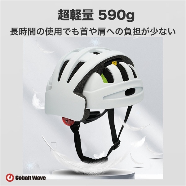 自転車用折り畳みヘルメット(頭囲約55～59cm/ホワイト)FT-888A-WH 