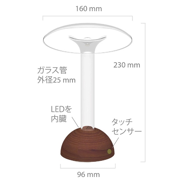 Glowide Fontana Wood スタンドライト ウォールナット GWF1000N-W