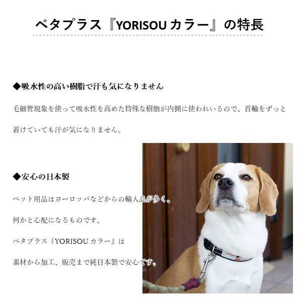 コロバニィ ペタプラス 犬用首輪 YORISOUカラー ブラック XS 首周り17