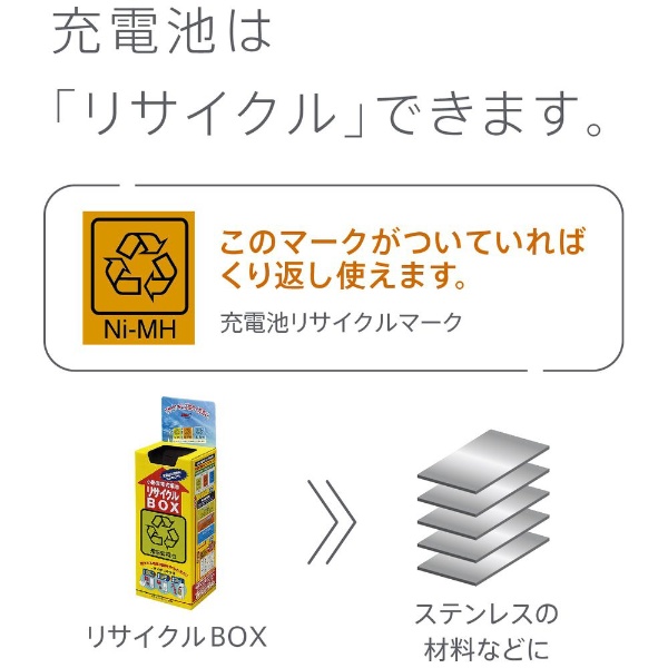 単4形ニッケル水素電池 / エネループ スタンダードモデル 2本パック BK