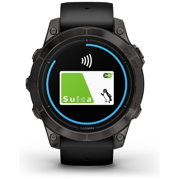 GARMIN スマートウォッチ epix Sapphire Carbon Gray DLC Ti Black 