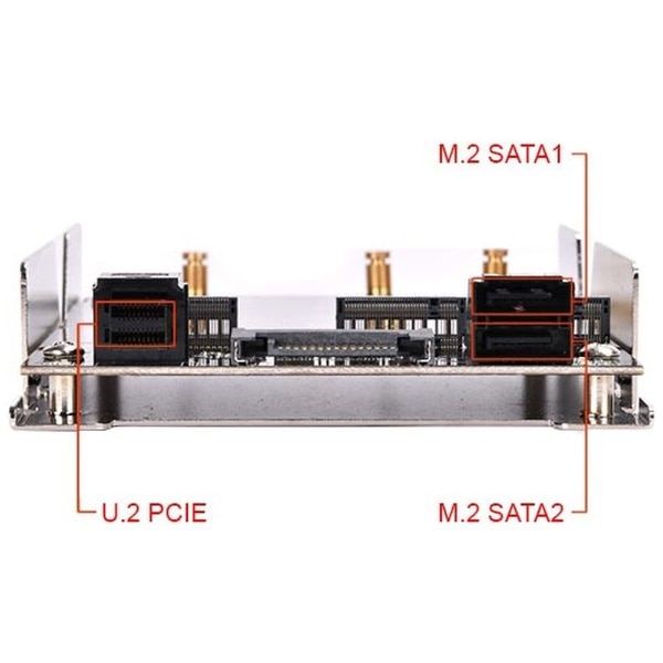 変換マウンタ [3.5インチベイ→M.2 SATAｘ2＋NVMe SSDｘ1] SDP12 SST