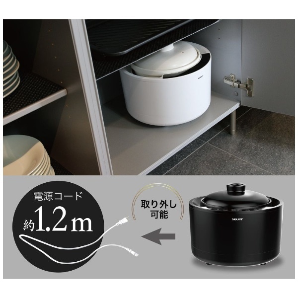 本格 土鍋炊飯器 全自動炊飯土鍋 土鍋気分 ブラック SY-150-BK [4合
