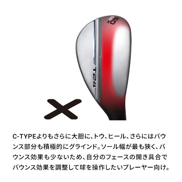 ウエッジ T24 WEDGE 60°-06° XTYPE ソフトホワイトサテン《Dynamic