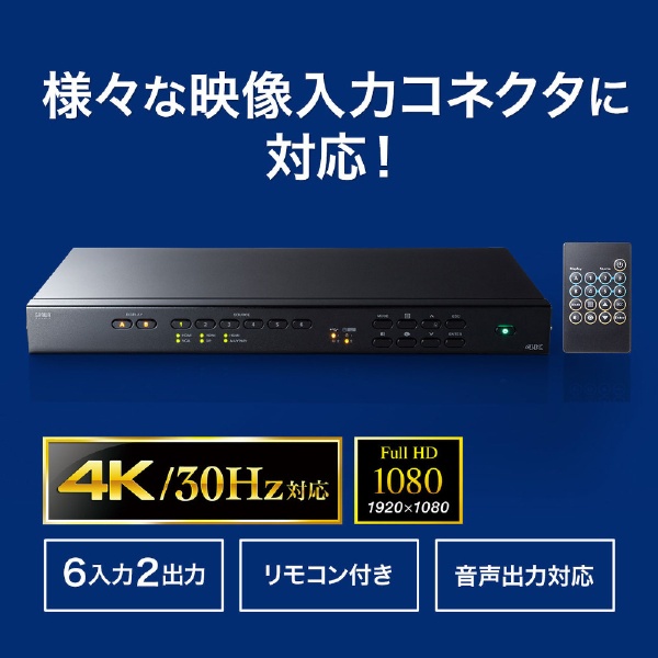 大人気新品 サンワサプライ SW-UHD62N HDMI切替器（6入力2出力