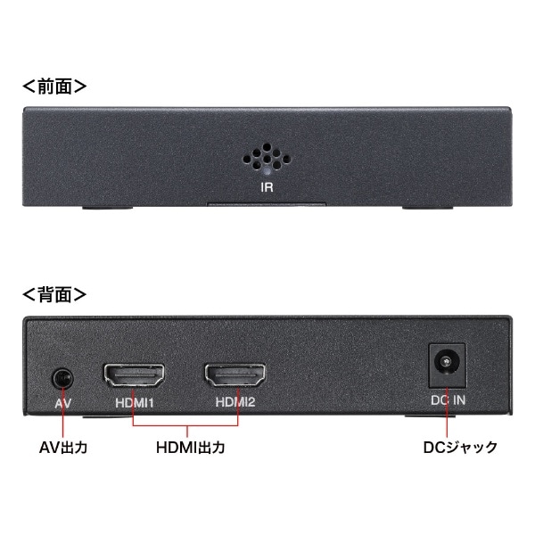 メディアプレーヤー 2分配 [microSD/USBメモリ対応] MED-PL2K202