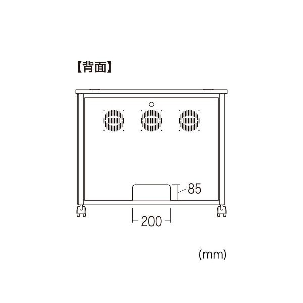 機器収納ボックス [W800ｘD600ｘH670mm] 薄い木目 CP-401(ホワイト