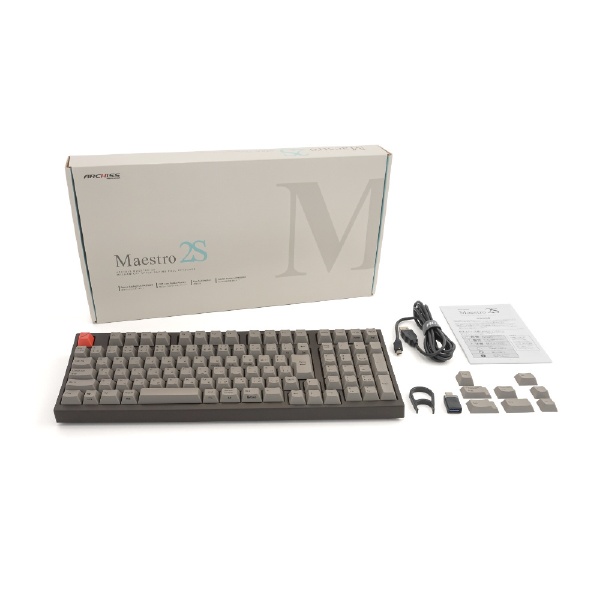 キーボード Maestro 2S(静音赤軸) AS-KBM02/SRGBA [有線 /USB