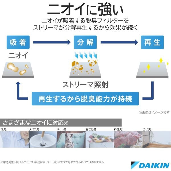 ダイキン除加湿ストリーマ空気清浄機 MCZ70YBK-T 冷暖房/空調 空気清浄