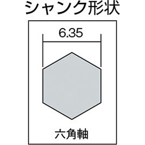 六角軸ステップドリル 3枚刃チタンコーティング 5～19mm 3SNMS19G