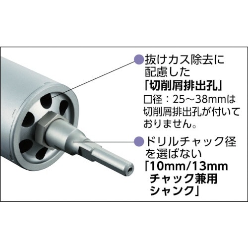 unika/ユニカ ESコアドリル 振動用100mm ストレートシャンク ES-V100ST-