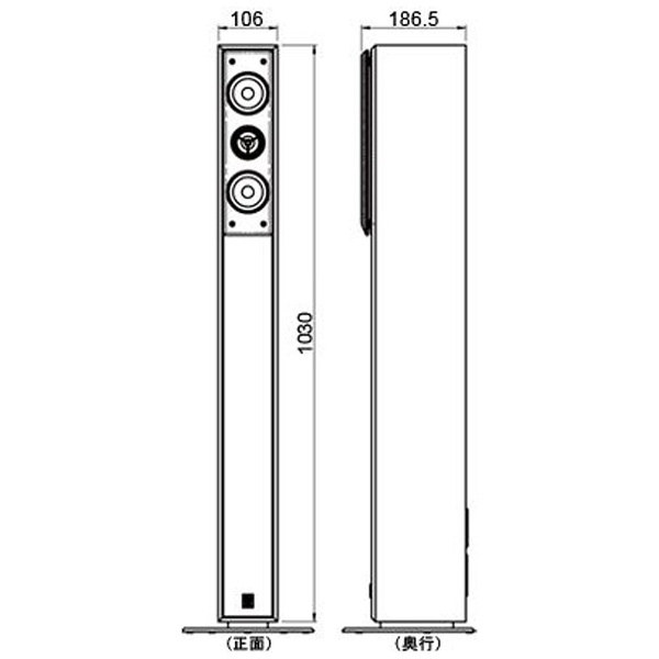 トールボーイスピーカー NS-F210 MB ブラウンバーチ [ハイレゾ対応 /1