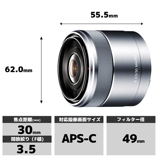 SONY SEL30M35 E-mount マクロレンズ - レンズ(単焦点)