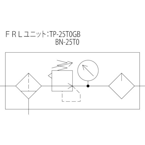 FRLコンパクトユニット 同軸型口径 Rc3／8 TP25TOGB10(TP25TOGB10