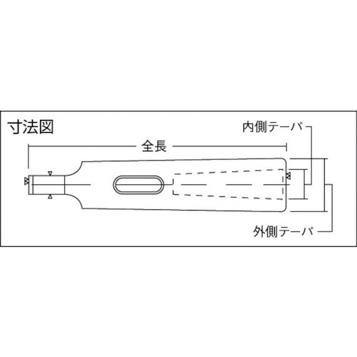 ドリルスリーブ焼入内径MT－1外径MT－2研磨品 TDS12Y(TDS12Y