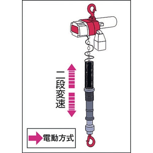 セレクト電気チェーンブロック2速シリンダ 100kg（SD）x1.8m EDC10SD