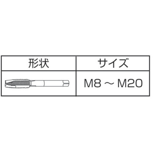 ヤマワ 深穴用ショートポイントタップ S-PO-M20X2.5(SPOM20X25