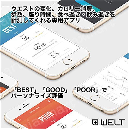 着用して健康管理『スマートベルト WELT GL(Guaranteed Leather)本革