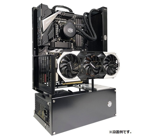 PCケース オープンフレーム ver.ATX ブラック N-FRAME-ATX(ブラック