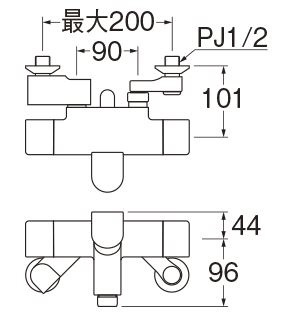 サーモシャワー混合栓（自閉式） SK181613(SK181613): ビックカメラ