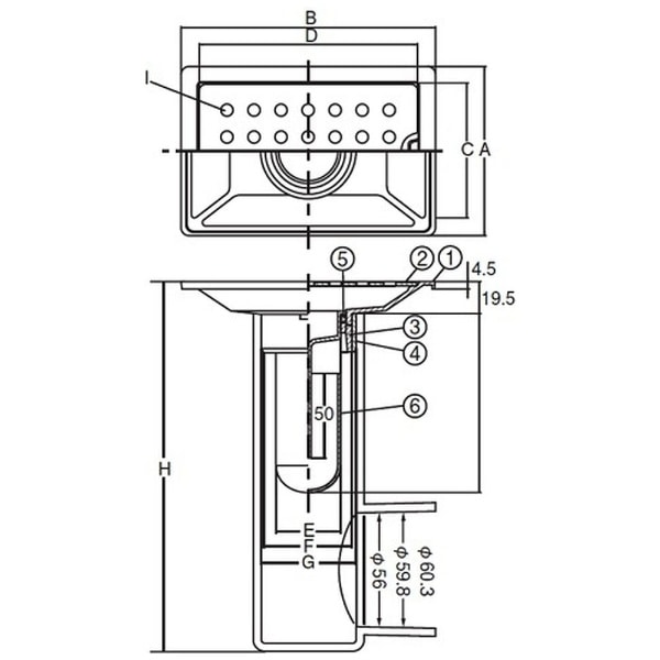 ｱｳｽ DZL-STDK-PU 150x200x75x50 角目皿(DZLSTDKPU150X200