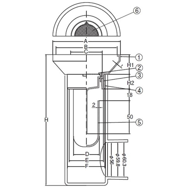 ｱｳｽ DZL-STH-PU 50x50 ﾎｯﾊﾟｰVP・VU兼用(DZLSTHPU50X50): ビックカメラ