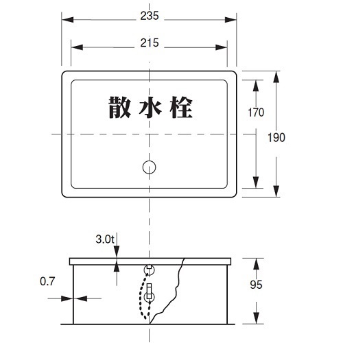 ｱｳｽ SB24-12 ｽﾃﾝ散水栓BOX・土間埋設型(SB2412): ビックカメラ｜JRE MALL