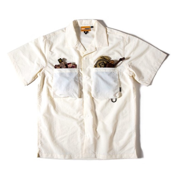 SUPPLEX CAMP SHIRT(Mサイズ/WHITE) GSS-30【返品交換不可】(ホワイト