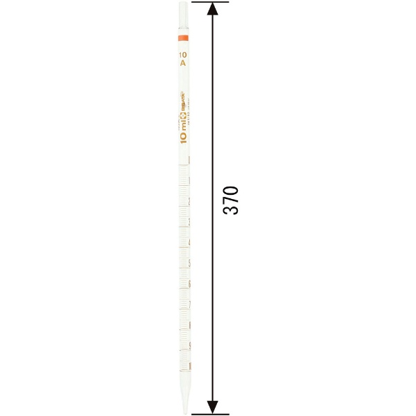 SIBATA メスピペット 中間目盛 スーパーグレード 10mL 020010-10A