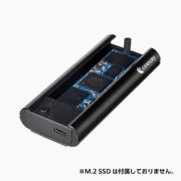 SSDケース USB-C＋USB-A接続 (Windows11対応/Mac) ブラック CRAM2NSU32